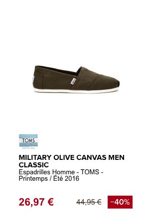 tom's military olive espadrille de plage tom's military olive espadrille de plage