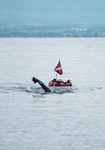 tour du lac leman à la nage - remi camus