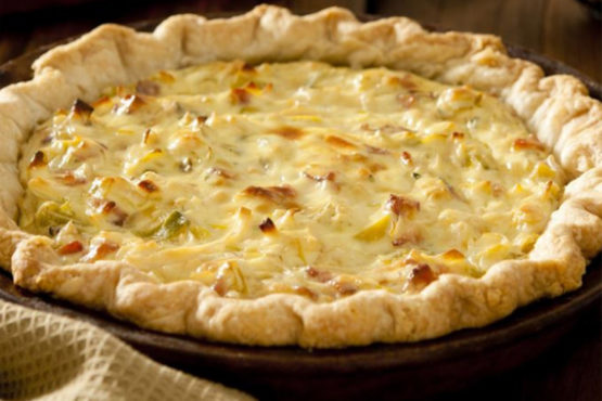 Tarte aux poireaux et reblochon